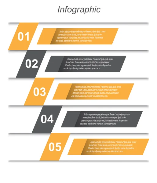 Plantilla de diseño infográfico con etiquetas de papel. — Archivo Imágenes Vectoriales