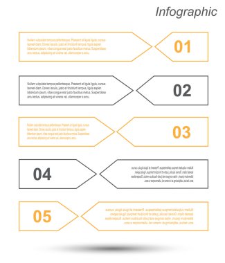 Kağıt etiketli bilgi tasarım şablonu.