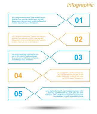 Kağıt etiketli bilgi tasarım şablonu.