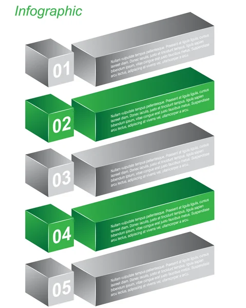 Šablona návrhu Infographic v podobě 3d box. — Stockový vektor