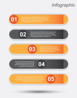 Kağıt etiketli bilgi tasarım şablonu.