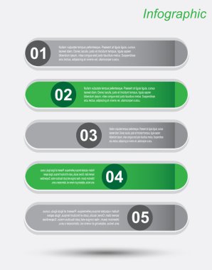 Kağıt etiketli bilgi tasarım şablonu.