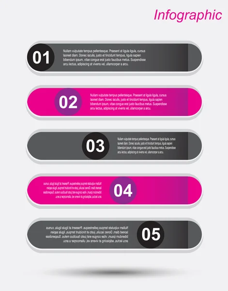 Infografisk formgivningsmall med papperslappar. — Stock vektor