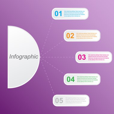 Kağıt etiketli bilgi tasarım şablonu. 