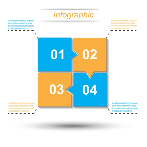 Modelo de design infográfico — Vetor de Stock