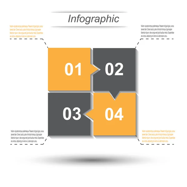 Modello di progettazione infografica — Vettoriale Stock