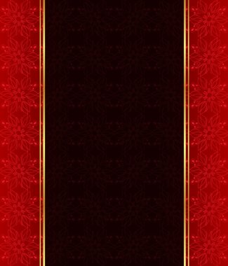 Altın gibi dekorasyonu ve yeri olan zarif, dikişsiz duvar kâğıdı..