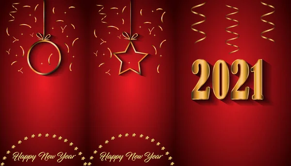 2021 Feliz Año Nuevo Fondo Para Sus Invitaciones Temporada Carteles — Vector de stock