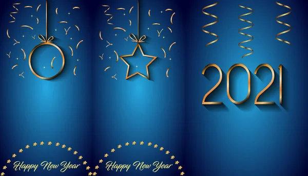 2021 Feliz Año Nuevo Fondo Para Sus Invitaciones Temporada Carteles — Vector de stock