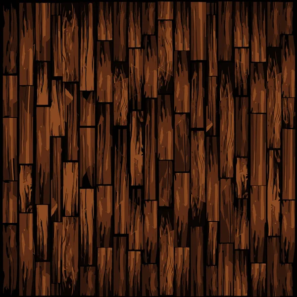 Textura Madera Oscura Fondo — Vector de stock