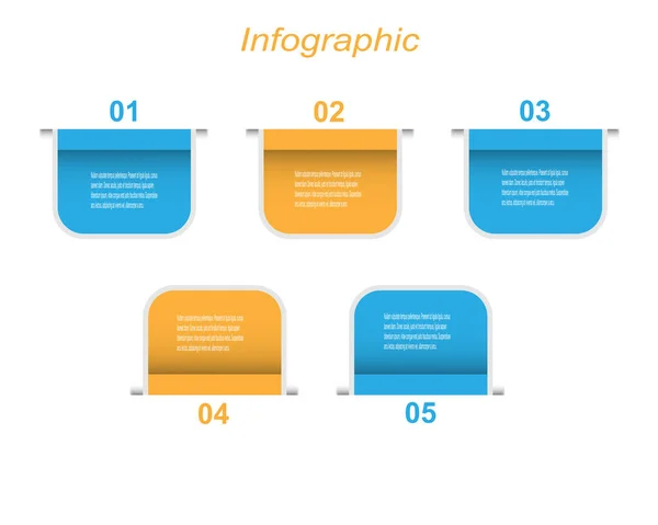 Progettazione Infografica Idea Visualizzare Classificare Statistiche — Vettoriale Stock