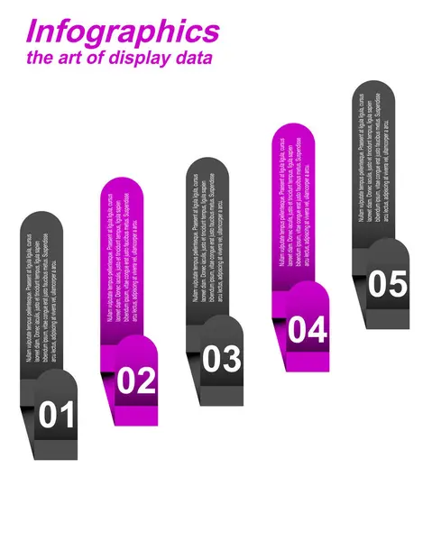 Infographic Design Idea Display Ranking Statistics — Stock Vector