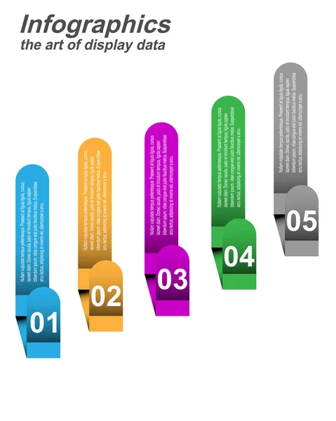 Projektowanie Infograficzne Wyświetlanie Pomysłów Ranking Statystyki — Wektor stockowy