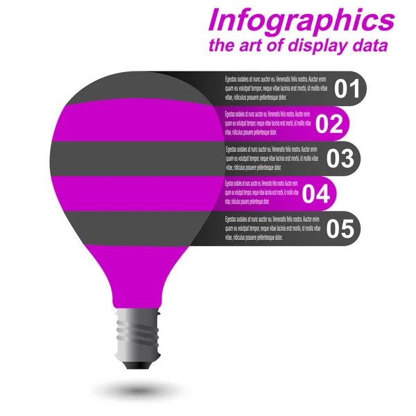 Infographic Display Template Idea Display Information Ranking Statistics — Stock Vector