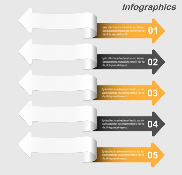 Infographics Banners För Webblayout — Stock vektor