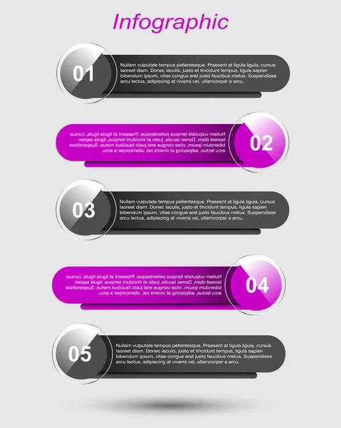 Banery Infograficzne Układu Stron Internetowych — Wektor stockowy