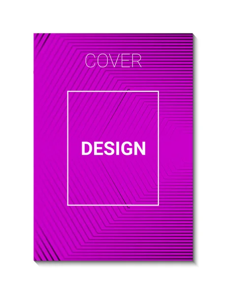 Minimal Cover Design Template Abstract Lines Modern Color Gradient Brochure — Stock vektor