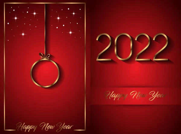 2022 Ευτυχισμένο Νέο Έτος Φόντο Για Εποχιακές Προσκλήσεις Σας Εορταστικές — Διανυσματικό Αρχείο
