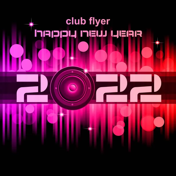 Colorful 2022 New Year Celebration Background Rainbow Colours — Vetor de Stock