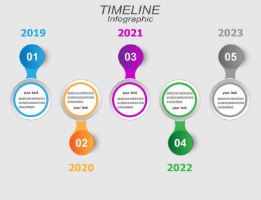 Verilerinizi göstermek için zaman çizelgesi. Bilgi, sıralama ve istatistikleri görüntüleme fikri. 