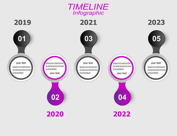 Time Line Display Your Data Idea Display Information Ranking Statistics — Stock Vector