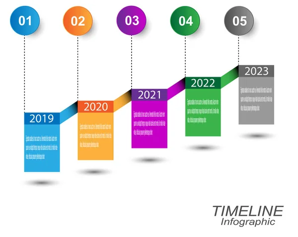 Tidslinje För Att Visa Dina Data Idé Att Visa Information — Stock vektor