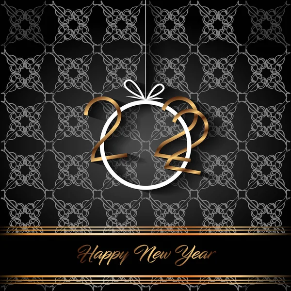 2022 Happy New Year Fond Pour Vos Invitations Saisonnières Affiches — Image vectorielle