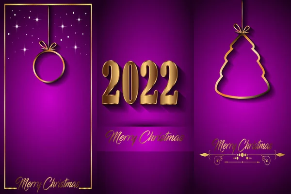 2022 Frohe Weihnachten Hintergrund Für Ihre Saisonalen Einladungen Festplakate Grußkarten — Stockvektor