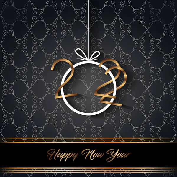 2022 Happy New Year Fond Pour Vos Invitations Saisonnières Affiches — Image vectorielle