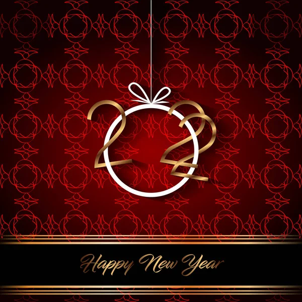 2022 Happy New Year Fond Pour Vos Invitations Saisonnières Affiches — Image vectorielle