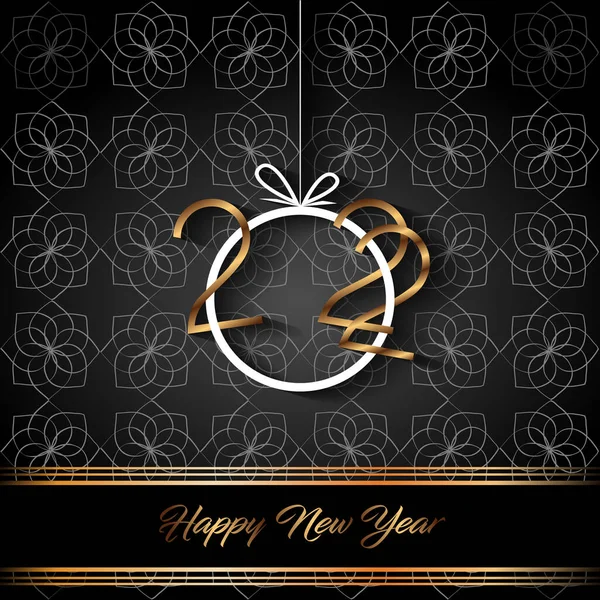 2022 Happy New Year Fond Pour Vos Invitations Saisonnières Affiches — Image vectorielle