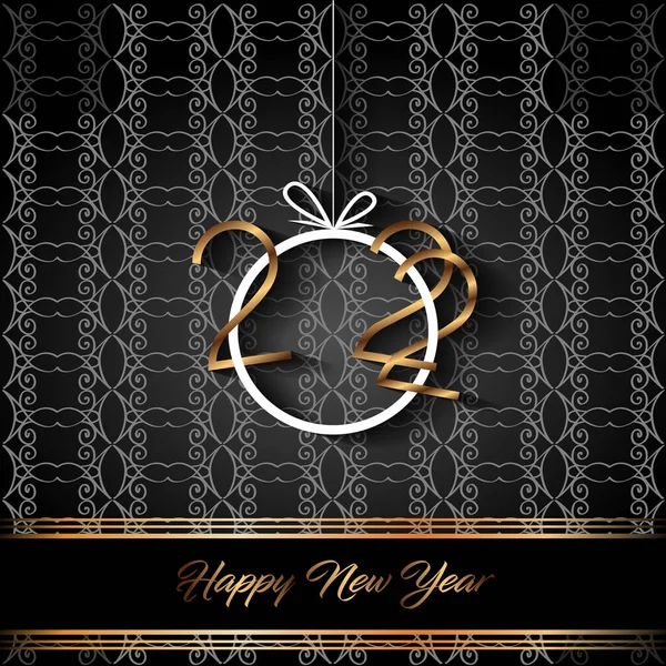 2022 Happy New Year Fond Pour Vos Invitations Saisonnières Affiches — Image vectorielle