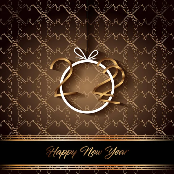 2022 Happy New Year Fond Pour Vos Invitations Saisonnières Affiches — Image vectorielle