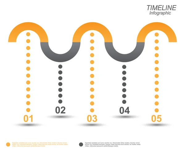 Tidslinjen infographic formgivningsmall. — Stock vektor