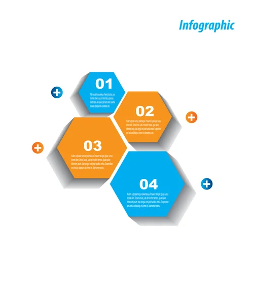 インフォグラフィックデザインテンプレート — ストックベクタ