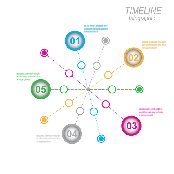 Zeitleiste Infografik-Design-Vorlage. — Stockvektor