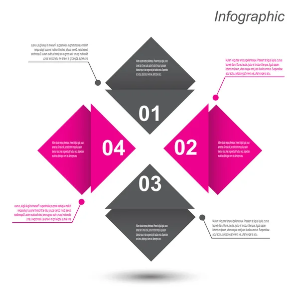 Templat desain infografis - Stok Vektor