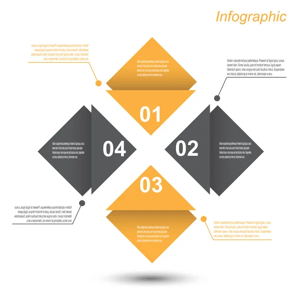 Modello di progettazione infografica — Vettoriale Stock