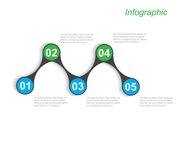 Modello di progettazione infografica — Vettoriale Stock