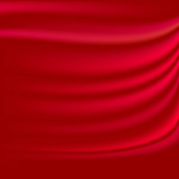 Tejido de seda rojo abstracto — Vector de stock