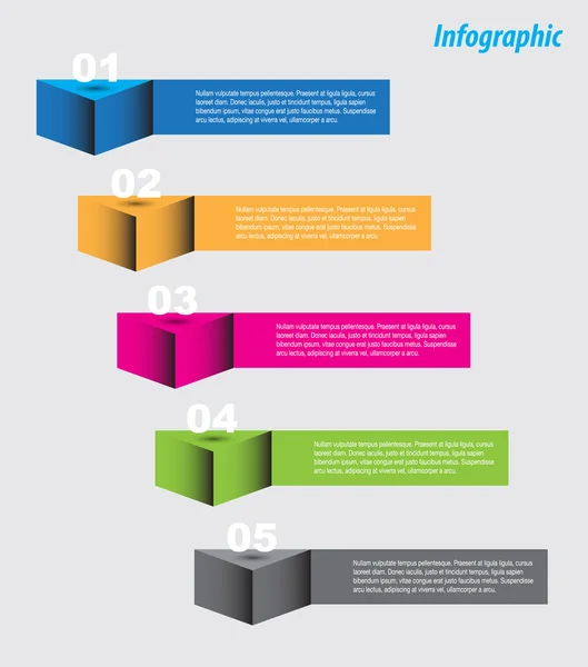 Modelo de design infográfico — Vetor de Stock