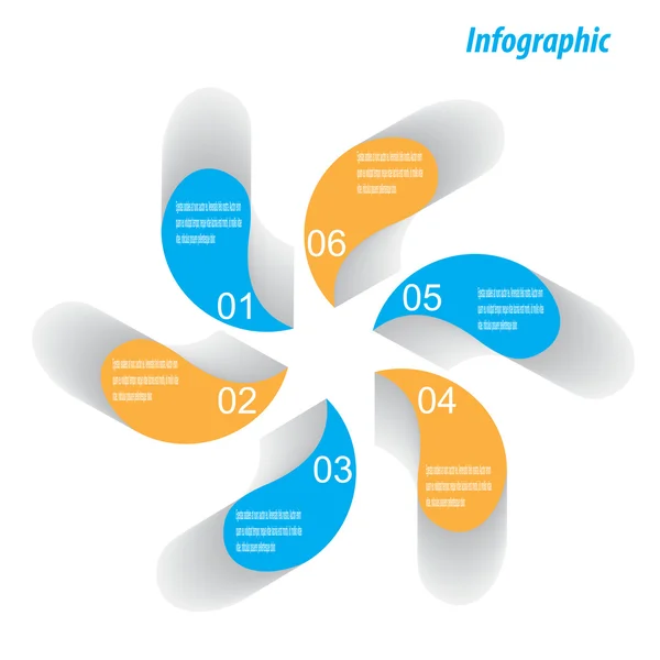 Modello di progettazione infografica — Vettoriale Stock