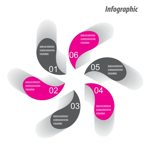 Modello di progettazione infografica — Vettoriale Stock