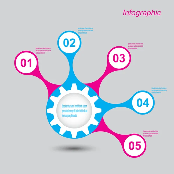 Sjabloon voor infografische vormgeving — Stockvector