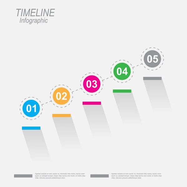 Zaman çizelgesi Infographic tasarım şablonu. — Stok Vektör