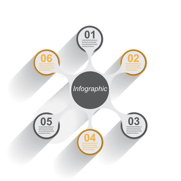 Modelo de design infográfico — Vetor de Stock