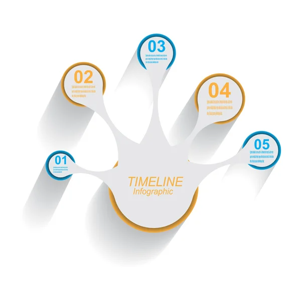 Plantilla de diseño infográfico de línea de tiempo . — Vector de stock