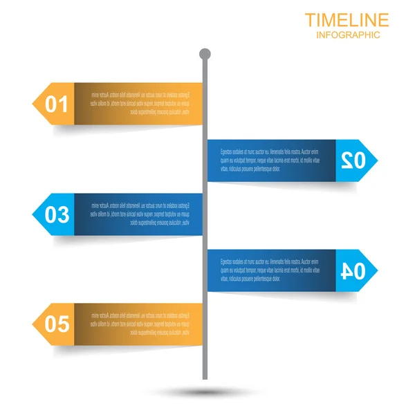 Timeline Modello di progettazione infografica . — Vettoriale Stock