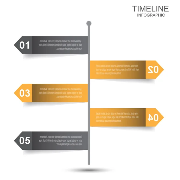 Chronologie Modèle de conception infographique . — Image vectorielle