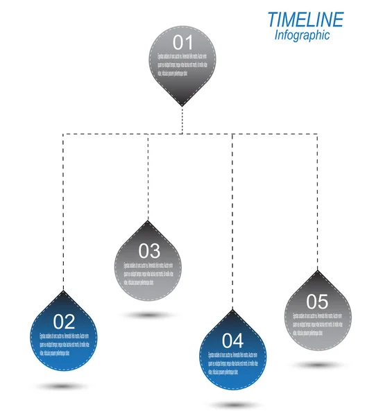 Tidslinjen infographic formgivningsmall. — Stock vektor